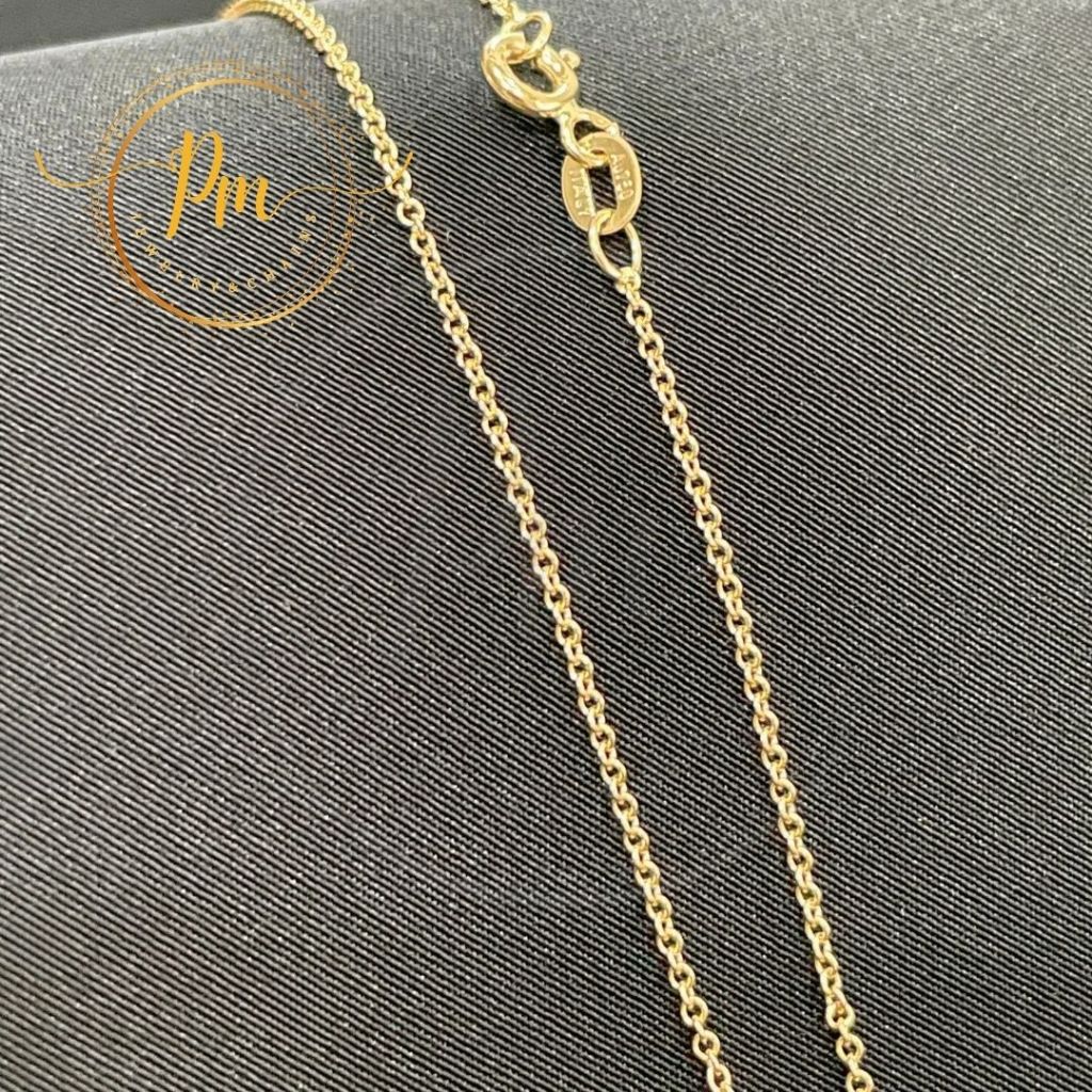 สร้อยคอทองแท้ PM ตะขอก้ามปู ทองคำแท้ 18k Italy (750) ลายทิฟฟานี มีใบรับประกันจากทางร้าน