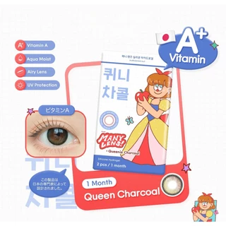 *Restock ราย 3 เดือน* [ราย 1 เดือน] Many Lens Vit A ลาย Queenie คอนแทคเลนส์ [Made in KOREA]