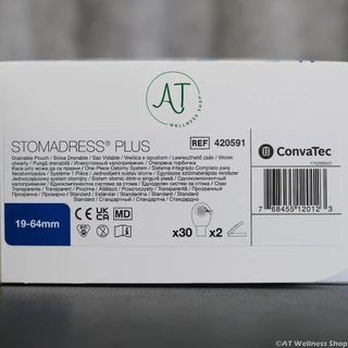 Convatec Stomadress Plus ถุงเก็บอุจจาระพร้อมแป้นในตัว แบบชิ้นเดียว ขนาด 19-64 มม. (ราคาต่อ 1 ชิ้น)(Price per 1 piece)