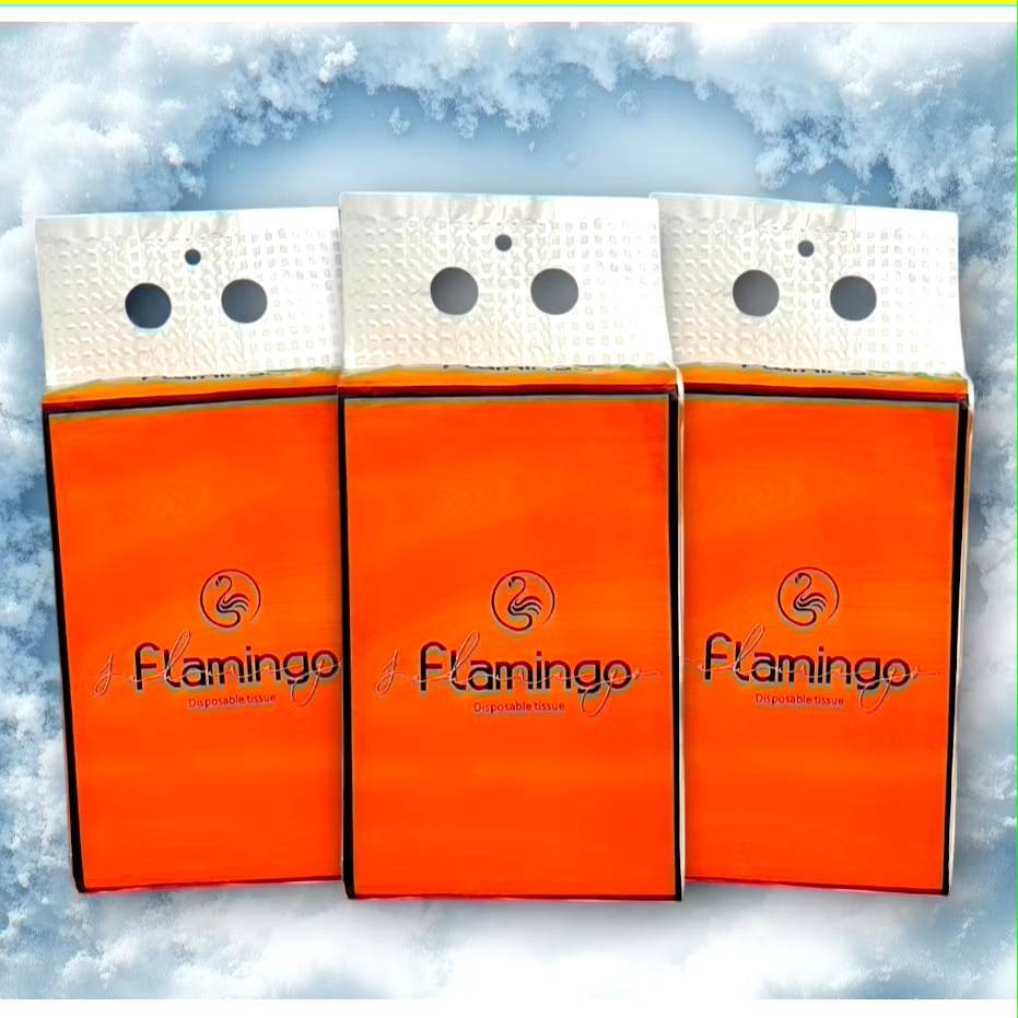 ส้มใหญ่ [1ห่อ ] ทิชชู่  ทิชชู่แบบดึง แขวนกับตะขอได้ กระดาษทิชชู่ หนา 4ชั้น  (สีส้ม) 1956