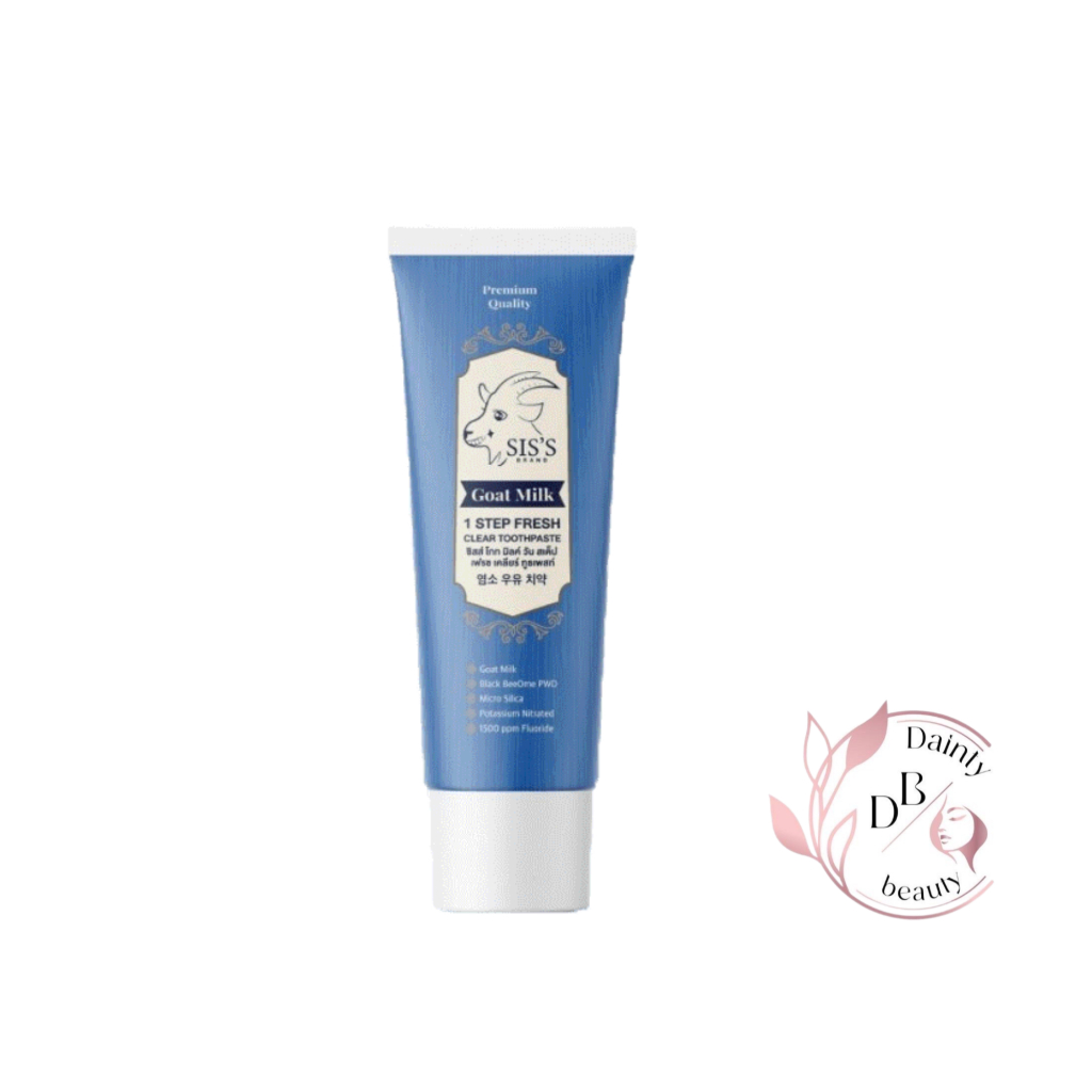 ยาสีฟันนมแพะ Sis's Goat Milk 1 Step Fresh Clear Toothpaste 50 g 1หลอด