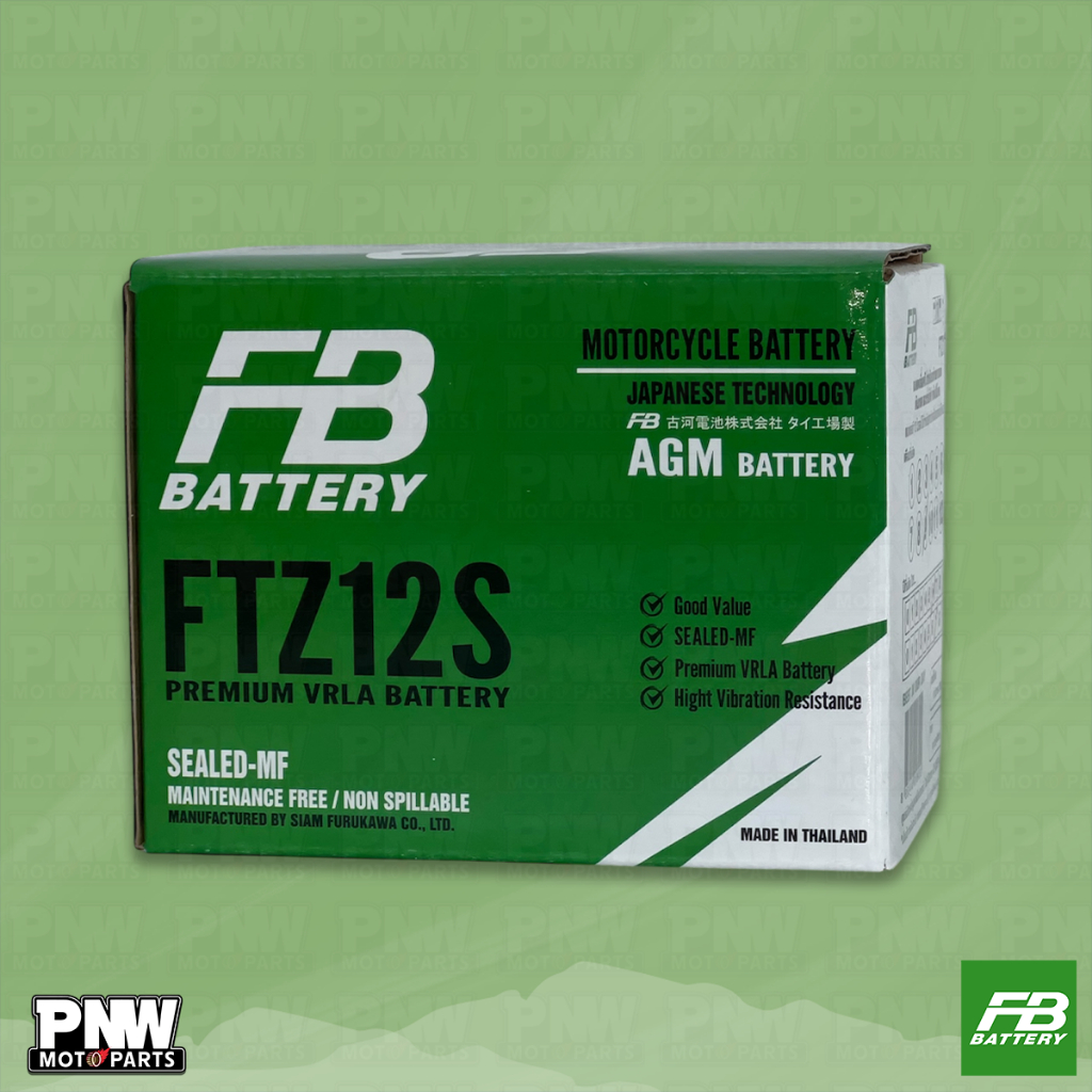 แบตรถมอเตอร์ไซค์ FB FTZ12S CB650 CBR1100 (12V 12AH) ราคา ถูกที่สุด ดีลบีเคเค แกลเลอรีภาพที่ 2