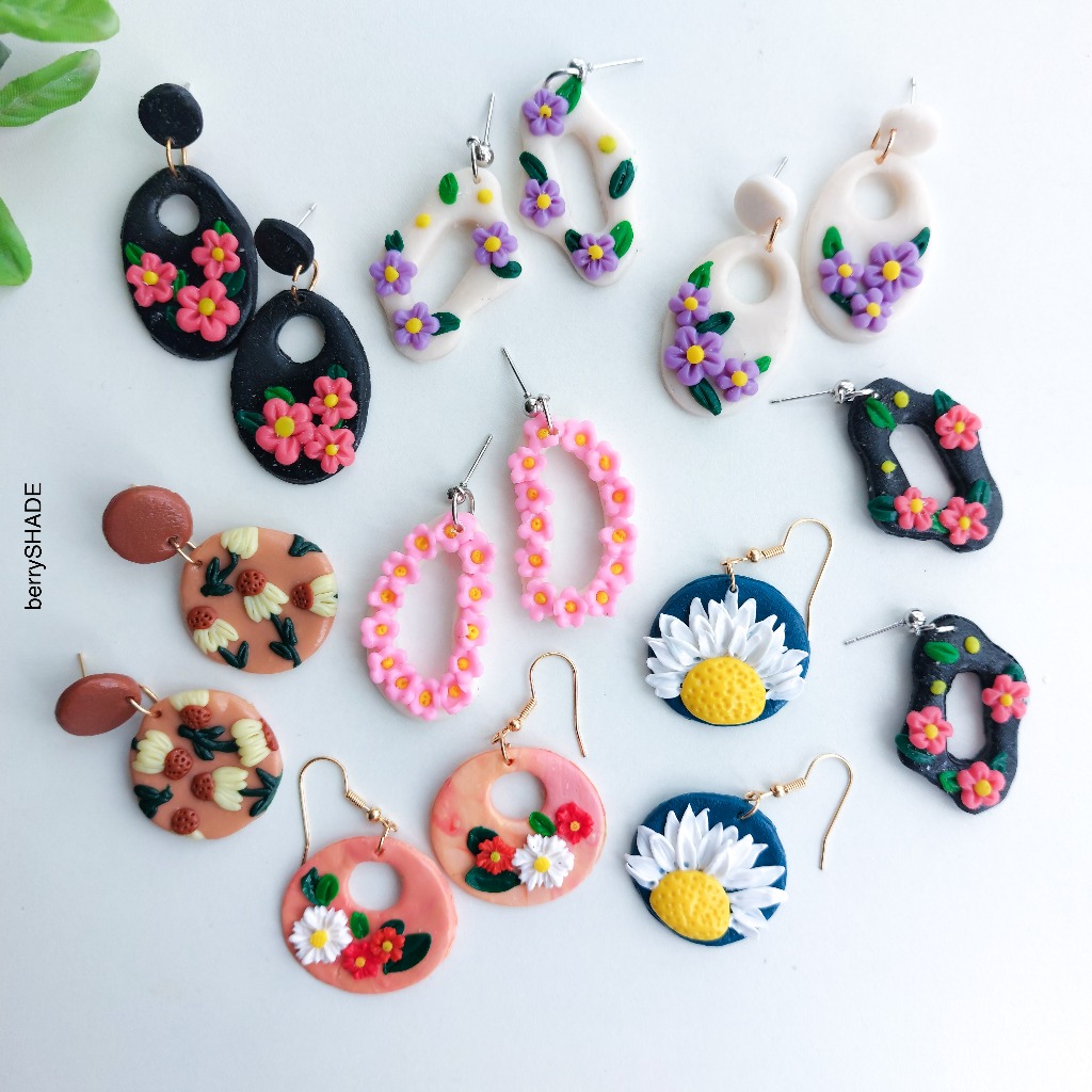 ลดล้างสต๊อก ต่างหูดินปั้น ดินโพลิเมอร์ ต่างหูแฮนด์เมด ต่างหูแฟชั่น ตุ้มหู ต่างหู แฮนเมด