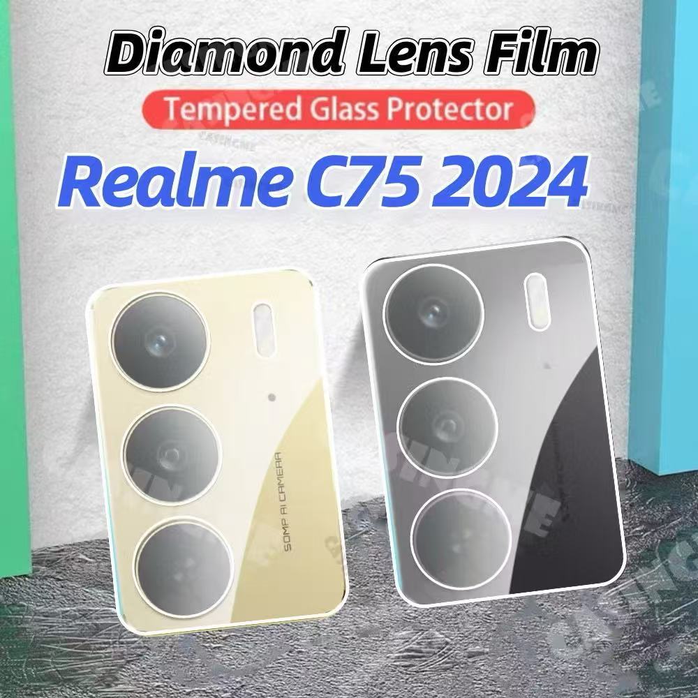 กระจกกันรอยกล้อง สำหรับ Oppo Realme C71 C75 C75X C65 C67 4C C63 C61 C53 C51 C55 C35 Note50 Note60 ครอบทั้งกล้องและฐาน