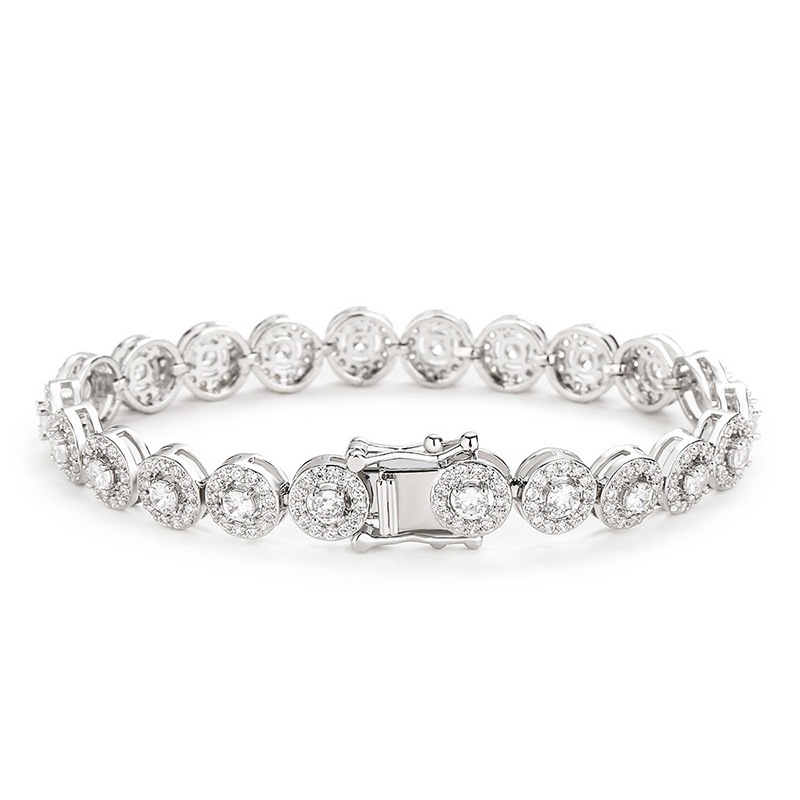 Neriza Jewelry/ข้อมือเพชรสังเคราะห์เกรดพรีเมี่ยมประกายไปเทียบเท่าเพชรแท้ จัดส่งพร้อมกล่อง NB006