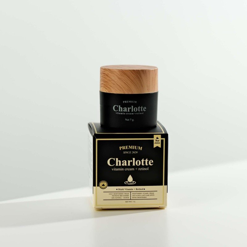 ครีมชาร์ลอตต์ วิตามินสด charlotte vitamin cream*แพคเกตใหม่กล่องดำ