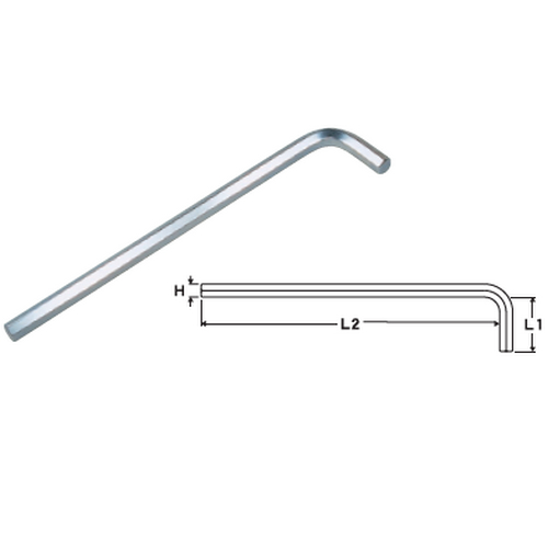 EIGHT หกเหลี่ยม มิล ยาว ขาว หัวตัด 12mm. (LH-12)  #ประแจแอลeight #ประแจแอล #ประแจหกเหลี่ยม หัวตัด MA