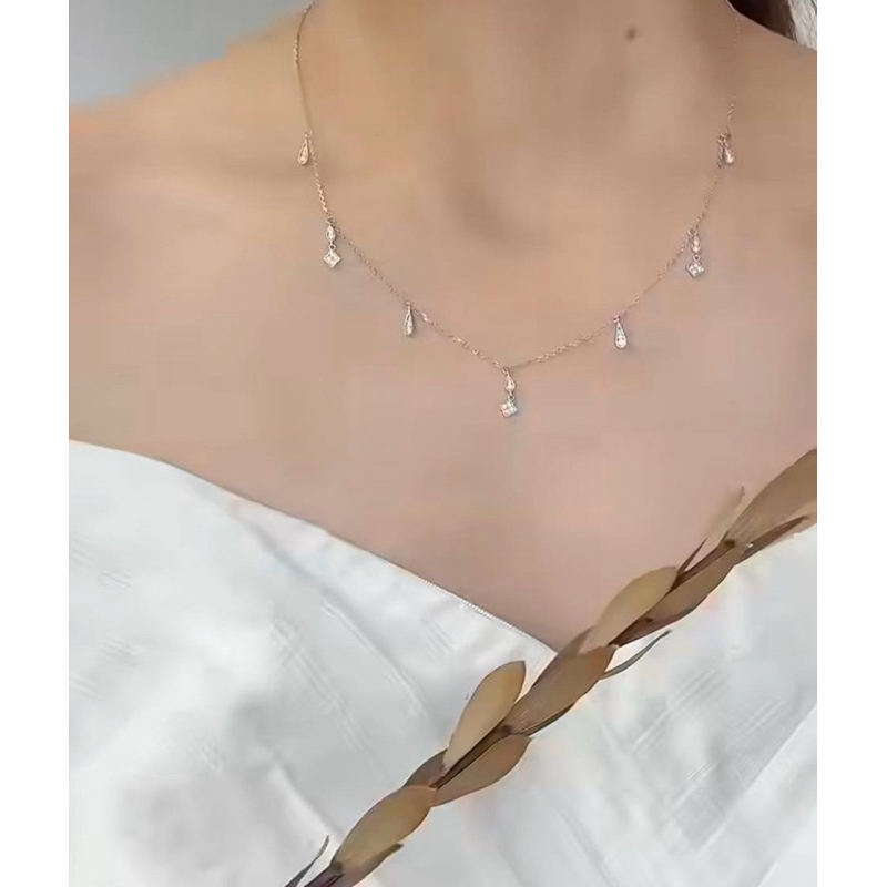 Gems heritage สร้อยคอตกแต่งตุ้งติ้ง D.0.25 cts F color (NLWG59)