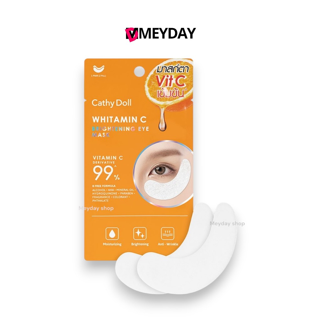 Cathy Doll Whitamin C Brightening Eye Mask เคที่ ดอลล์ ไวท์ทามิน ซี ไบรท์เทนนิ่ง อาย มาสก์ บรรจุ 1 คู่