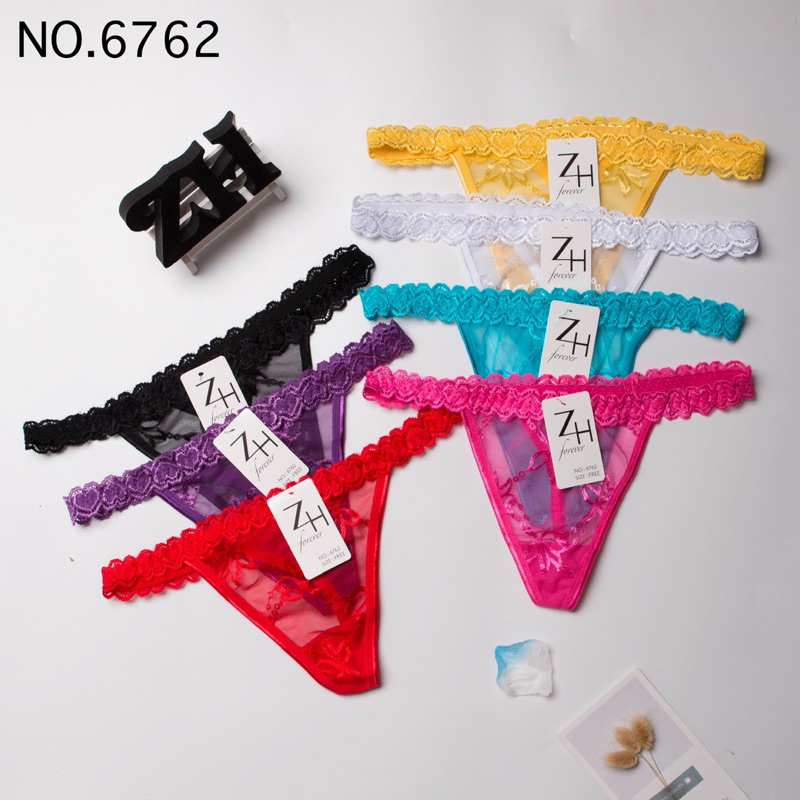 ZH.6762กางเกงชั้นในผู้หญิงเซ็กซี่ จีสตริงลูกไม้G-string