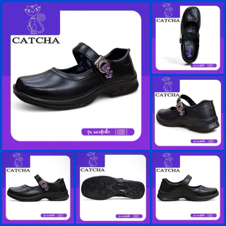 CATCHA รองเท้าแคทช่า รองเท้านักเรียนหญิง สีดำ Size : 30-42 พร้อมบิลเบิกโรงเรียน