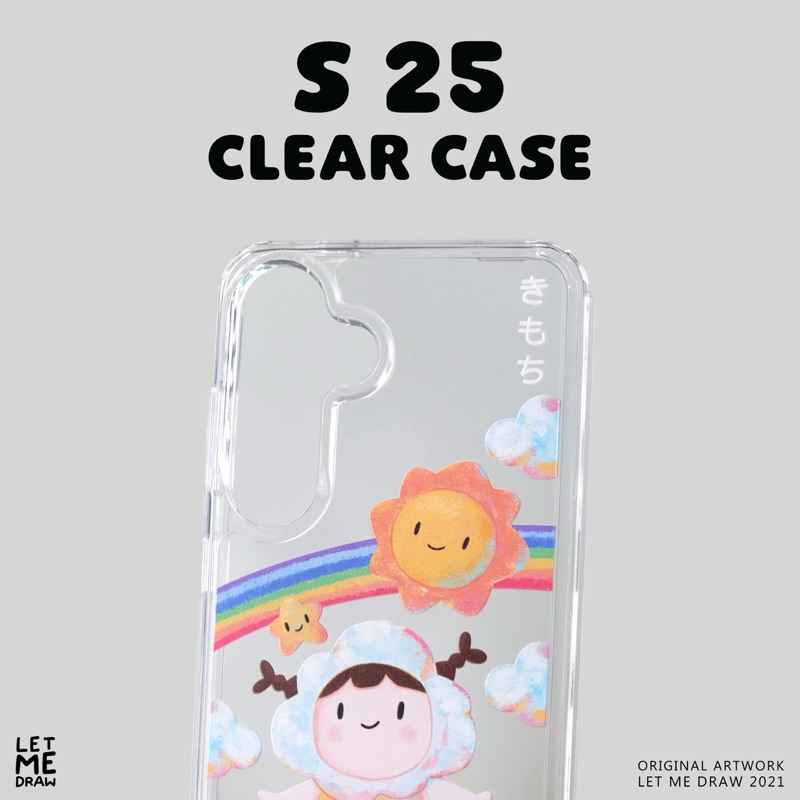 ชื่อสินค้า Samsung S25 Clear Case LETMEDRAW แจ้งสีของโลโก้ทางแชท