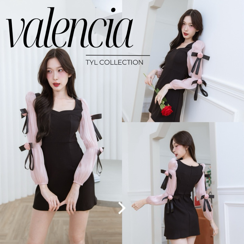 🌸 VALENCIA DRESS 🌸 (TYL72) เดรสใส่ออกงาน ดินเนอร์ ลุคสาวไฮโซ