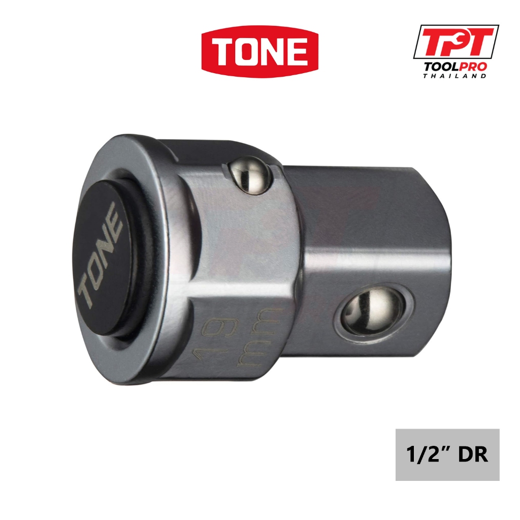 TONE 19mm -> 1/2" Adapter for Ratchet Ring Spanner Wrench (RA4)