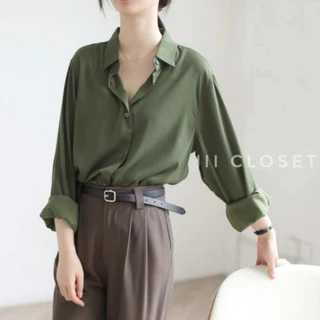 เสื้อเชิ้ต llI All Size lll IT022 เสื้อเชิ้ต คอปก แขนยาว มีมากกว่า 20 สี รุ่นยอดฮิต ทรงคลาสสิค ผ้าไหมอิตาลีอย่างดี
