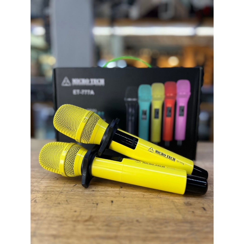 MICROTECH ET-777A ไมค์ลอยแบบถือคู่ ย่าน UHF 2 ช่วงคลื่น ส่งสัญญาณได้ไกล 100 เมตร AT Prosound
