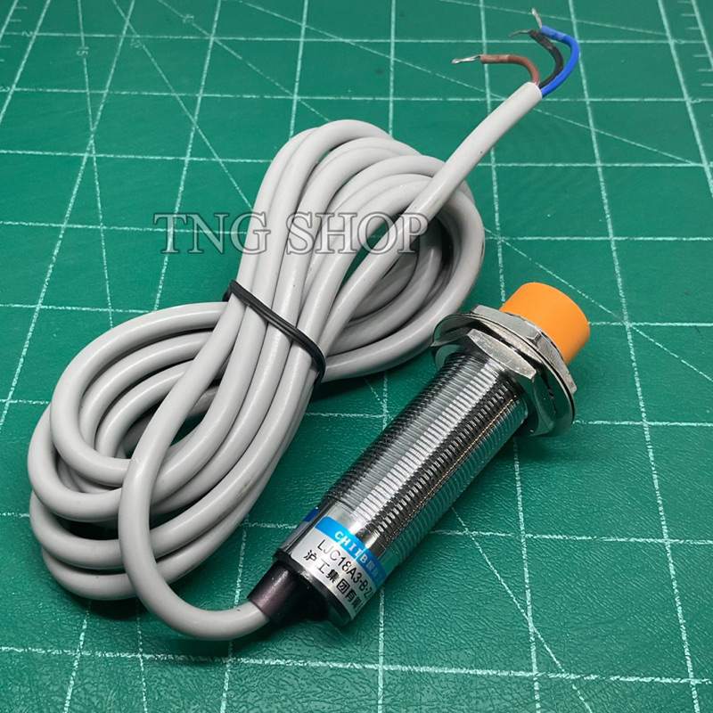 LJC18A3-B-Z/BX Capacitive เซ็นเซอร์ M18 ชนิด NPN NO ระยะจับ1-10mm ปรับได้