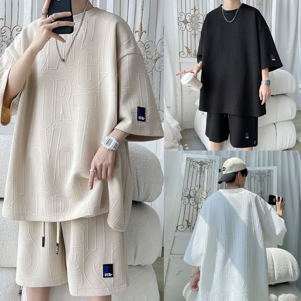 พร้อมส่งจากไทย COD M-XL ชุดเซ็ต 2ชิ้น กางเกงขาสั้น เสื้อแขนสั้น ผู้ชาย ไซส์ใหญ่ เก็บปลายทาง ราคาถูก ส่งด่วน ส่งฟรี TZ46
