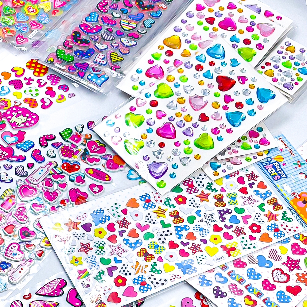 🧡สติ๊กเกอร์นูนหัวใจ💛สติกเกอร์รูปหัวใจ✔️พร้อมส่งในไทย งานDIY วันวาเลนไทน์ Stickerหัวใจ ปัจฉิม - 5