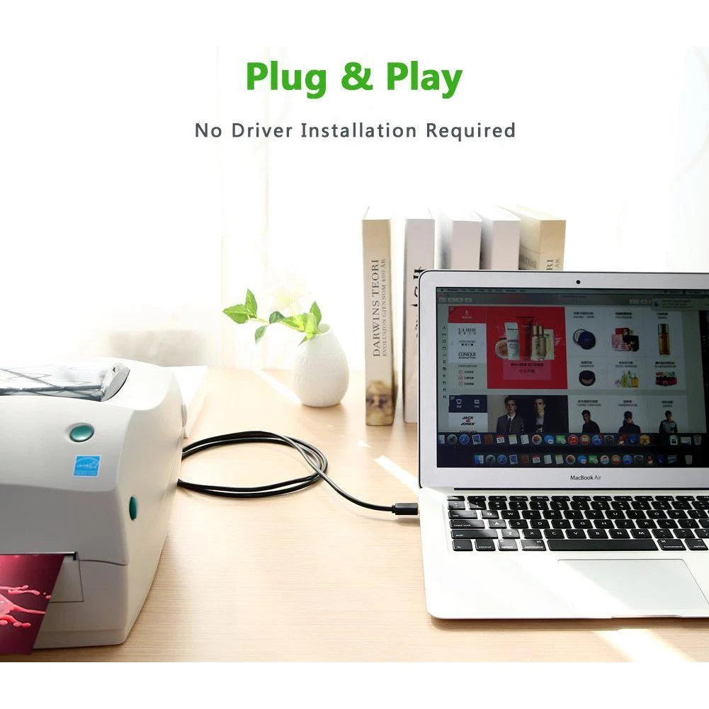 UGREEN 10351 / 10352 Cable PRINTER USB2.0  1.5M / 3M / 5M  สายเครื่องปริ๊น สายต่อ printer