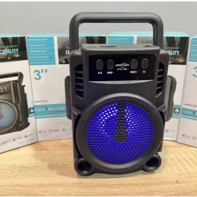 3 นิ้ว จัดหนัก พลังเสียงเต็มๆ!!!ลำโพงบลูทูธ ไฟLED GTS-1345/GTS-1360/GTS1346 /GTS1372เสียงดี เบสหนัก 