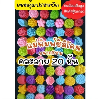 แม่พิมพ์ซิลิโคน ทำวุ้น ขนมชั้น ทำขนมต่างๆ คละลายเซต 20 ชิ้น