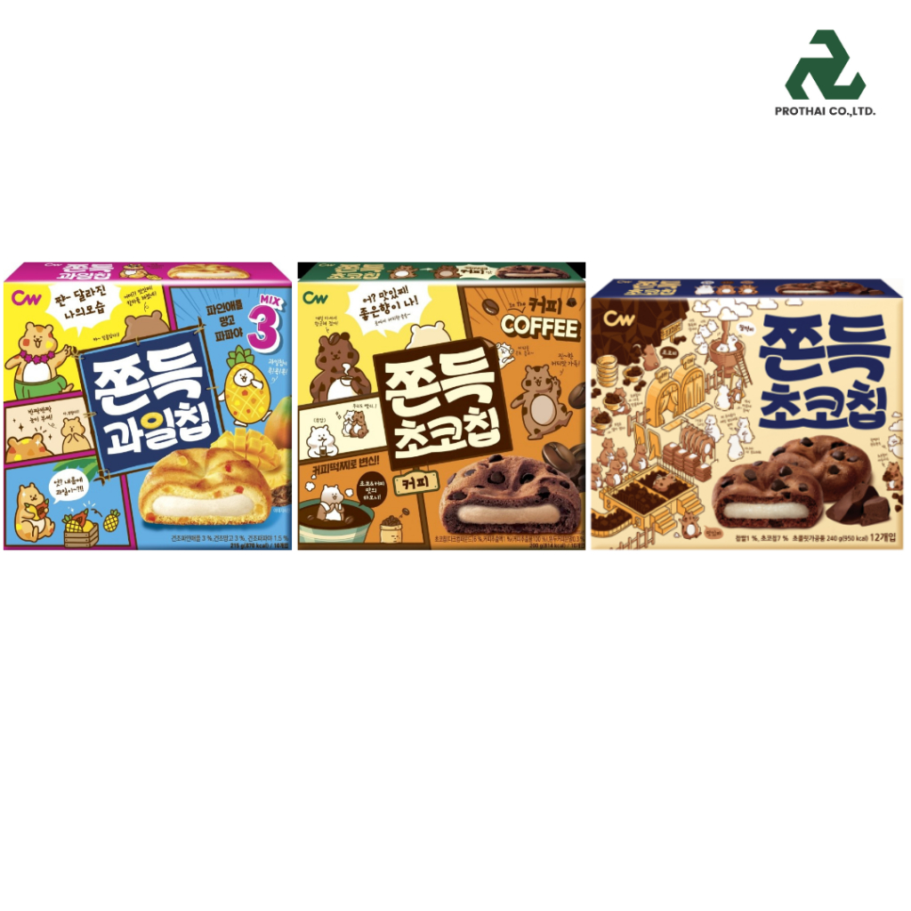 CW Chewy cookie chips ชิววี่ คุ้กกี้ สอดไส้แป้งต๊อก