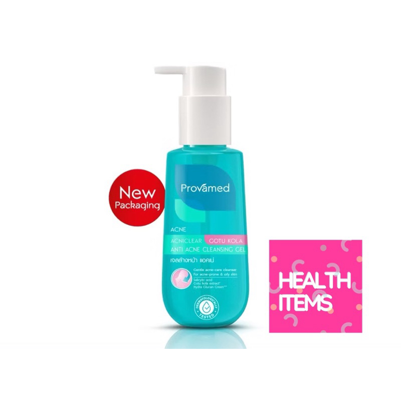 ((โฉมใหม่)) Provamed Acniclear Gotu Kola Acne Cleansing Gel 120ml