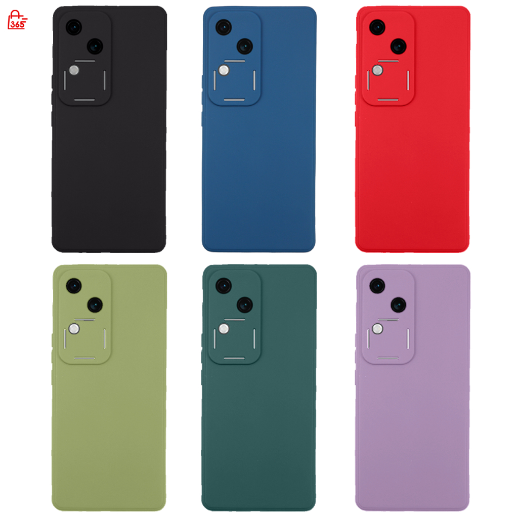 เคส สำหรับ Vivo V30 V2318 เคสซิลิโคนนิ่ม สีพื้น กันกล้อง TPU บาง