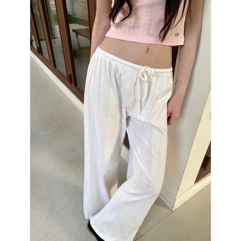 Lola – pointelle basic pants | กางเกงขายาวผ้า cotton – โปรปัง