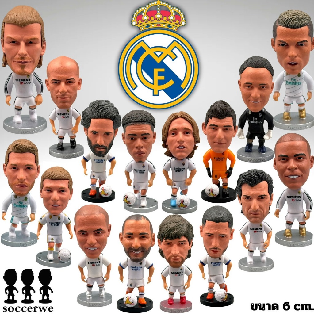 SOCCERWE | ทีม REAL MADRID ฟิกเกอร์นักบอล ทีมเรอัลมาดริด ขนาด 6cm.