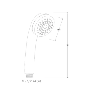 DONMARK ฝักบัวอาบน้ำสีขาว พร้อมวาล์วสแตเลส 304 ครบชุด รุ่น CD-23P2106