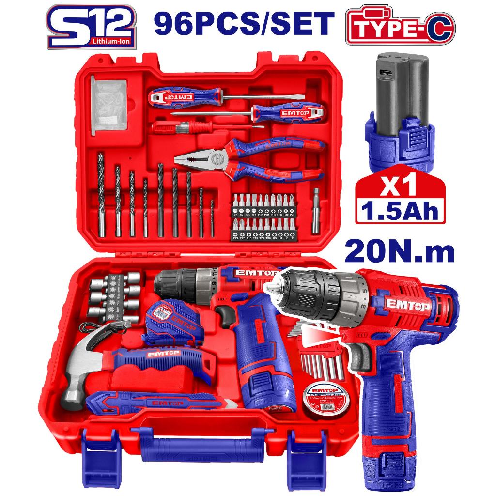EMTOP ชุดเครื่องมือช่าง 96PCs EEDK09601