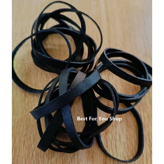 หนังยาง สีดำ เส้นใหญ่ SP ความหนา 0.5 cm (แพ็ค 20 เส้น) สำหรับรัดของ แข็งแรงมาก ทนทาน ยืดหยุ่นดี Black rubber band