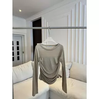 PTL001เสื้อแขนยาวย่นข้างผ้าสลาฟ PROMTHONG