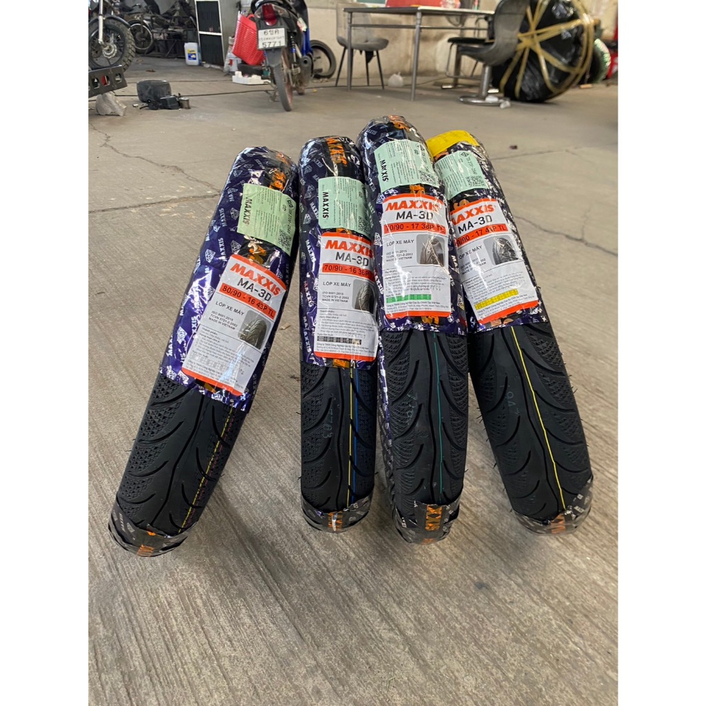 ยางมอเตอร์ไซค์ MAXXIS รุ่น MA-3D ขนาด 70/90-16 , 80/90-16 , 70/90-17 , 80/90-17 TL ยางใหม่