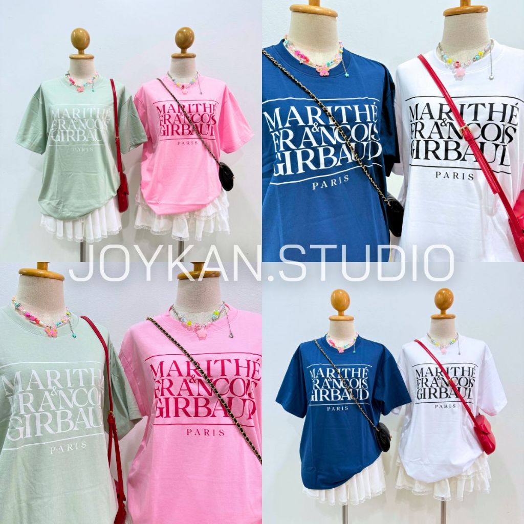 เสื้อยืด Oversize มาริตเต้ ผ้าคอตตอนหนานุ่ม ป้าย Qotton Land (Q002)