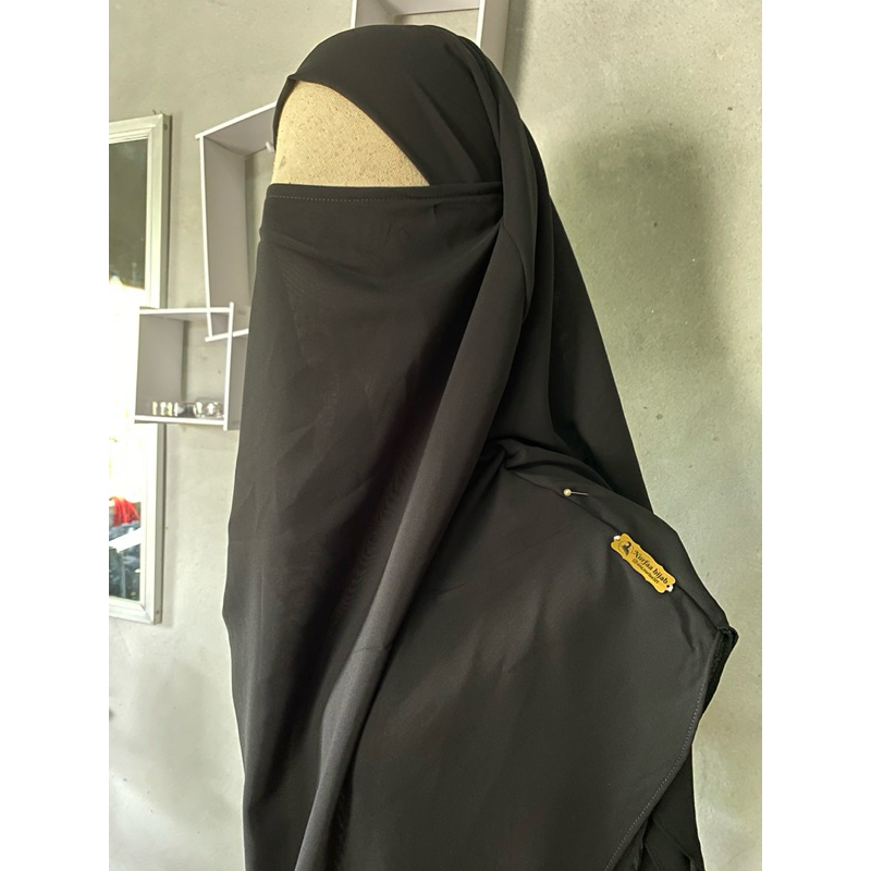 khimar(ผ้าคลุมชีฟองสวมสองชั้นปิดหน้าในตัวทรงฝรั่งเศษอาหรับ)