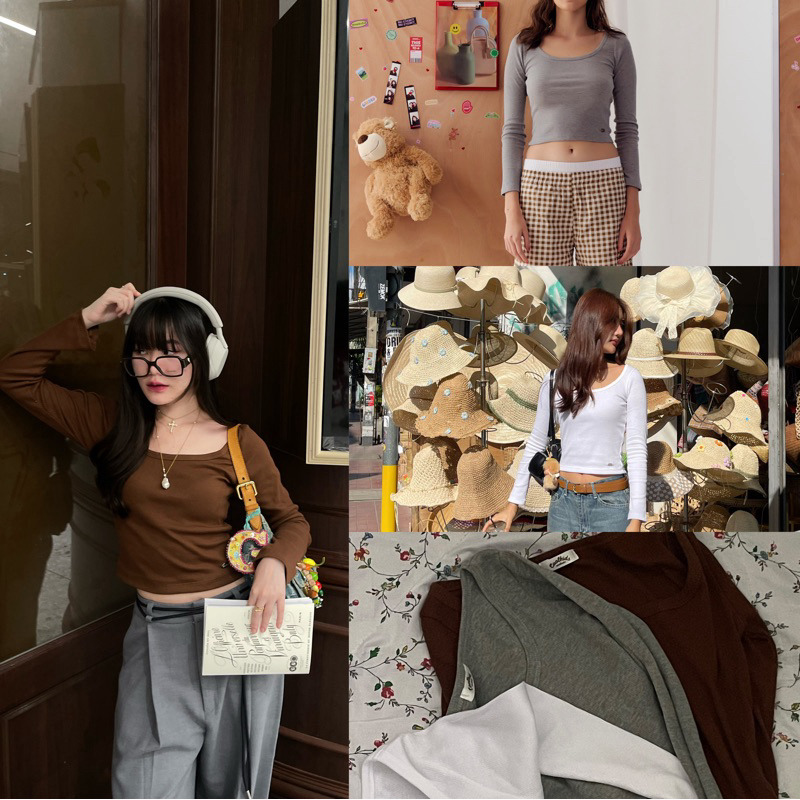 Coolkids.Coolcute | Lucky long sleeves top เสื้อแขนยาวเบสิคทรงสวย