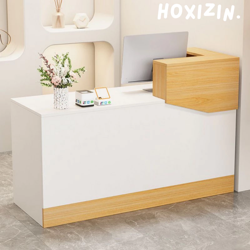 Counter Bar โต๊ะแคชเชียร์ เคาน์เตอร์คิดเงินมีลิ้นชัก ร้านเสริมสวย ไม้คุณภาพดี ดีไซน์สวย แข็งแรง