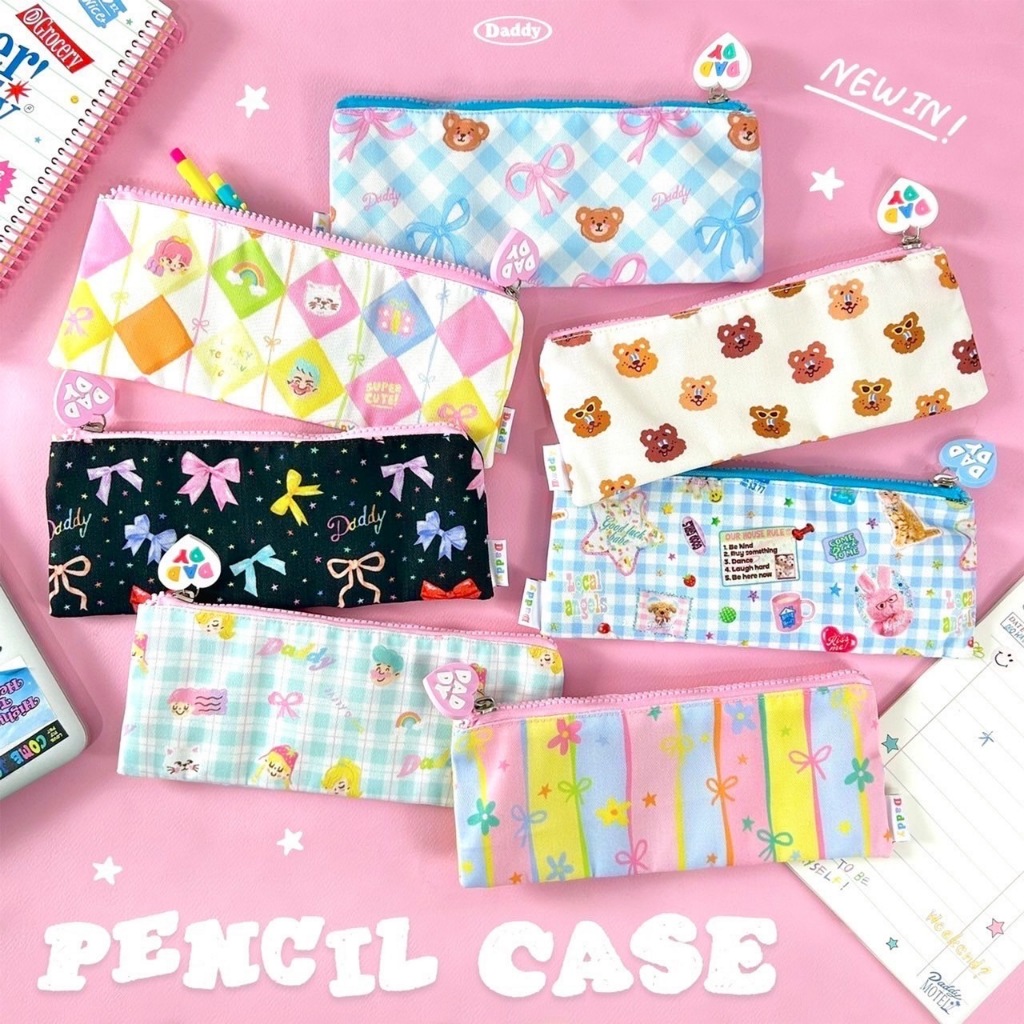 DADDY | Pencil Bag ( small )  กระเป๋าดินสอ ผ้าแคนวาส สุดน่ารัก
