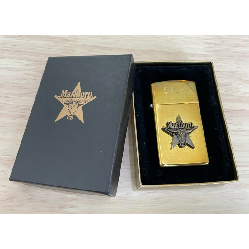 Zippo Marlboro Longhorn Slim ปี 1991 ของแท้