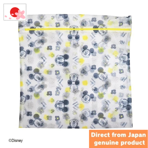 【Direct from Japan ! 】ตะกร้าซักผ้าขนาดจัมโบ้ แบบตาข่ายละเอียด สี่เหลี่ยม (มิกกี้เมาส์)