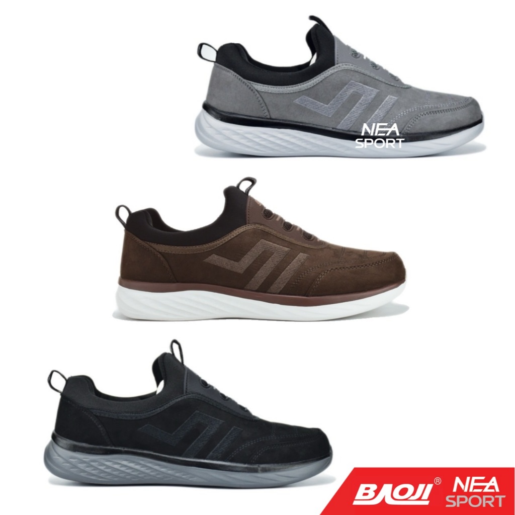 BAOJI 454 Slip-on Story รองเท้าผ้าใบ บาโอจิ แท้ ผู้ชาย