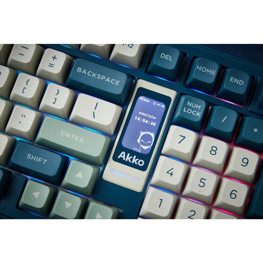AKKO 5098B Ink Green 98% TFT LCD screen Bluetooth Wireless RGB Hotswap Mechanical Keyboard | ประกันศ