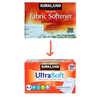 นำเข้า 🇺🇸 🌻ด้วย Kirkland Fabric Softener Sheets - แผ่นอบผ้า หอมนุ่มทุกการซัก 250 แผ่น