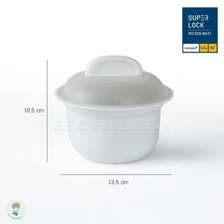 Superlock ที่ทำไข่ตุ๋นไมโครเวฟ ถ้วยในเซรามิก ชุดทำไข่ตุ๋นไมโครเวฟ soup bowl ปราศจากสารก่อมะเร็ง 5087