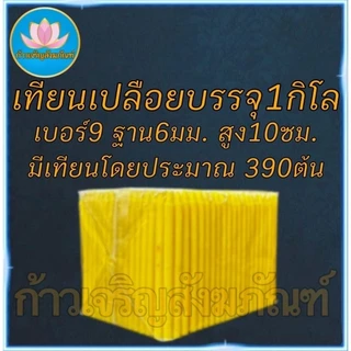 เทียนเปลือย หนัก1โล เทียนจิ๋ว เทียนไหว้พระ เทียนสั้น เทียนถวายพระ เทียนบูชา เทียนทำกระทง เทียนทำบุญบริจาค