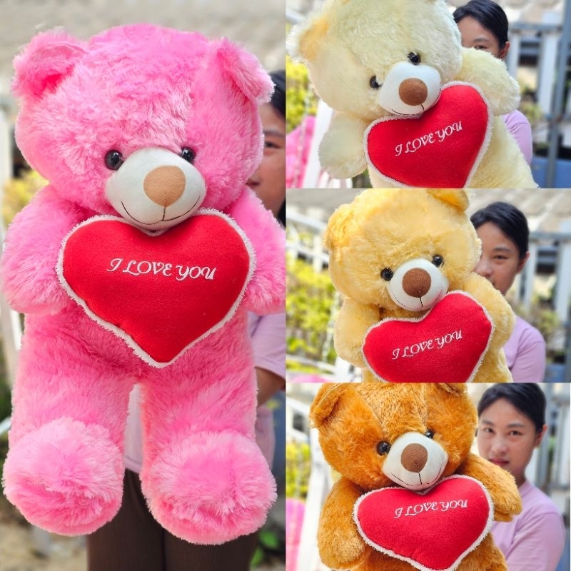 ตุ๊กตาหมีวาเลนไทน🧸🩷 (หมีอุ้มหัวใจ)🧸❤️น่ารักมาก ขนาด60เซน ขนปุยนุ่ม น่ารักน่ากอดสุดๆค่า