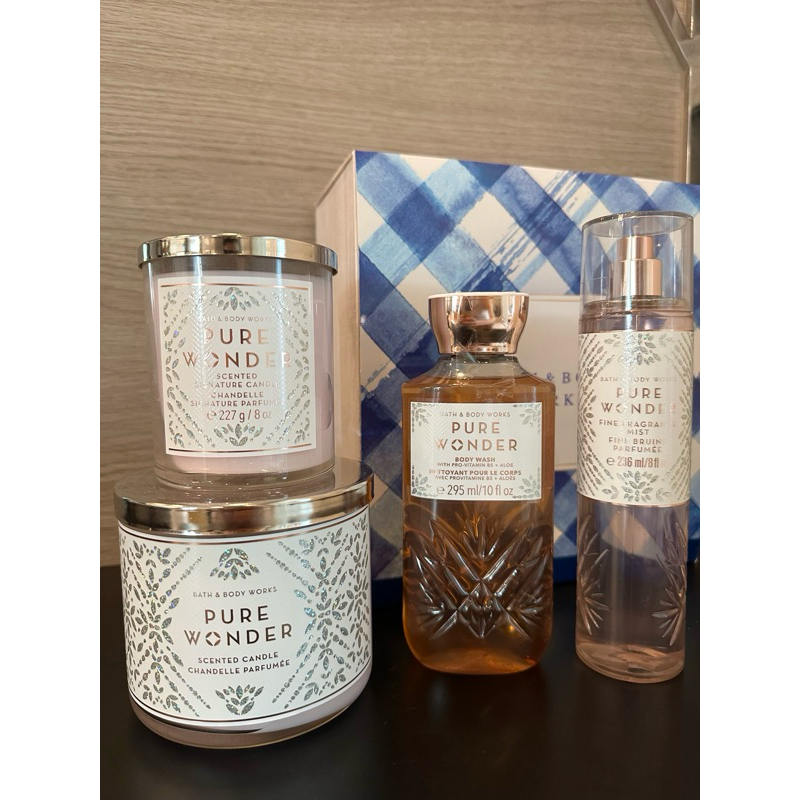 🔴แท้💯%🔴Bath and Body Works กลิ่น Pure Wonder น้ำหอม Bodymist เทียนหอม เจลอาบน้ำ พร้อมส่ง✅